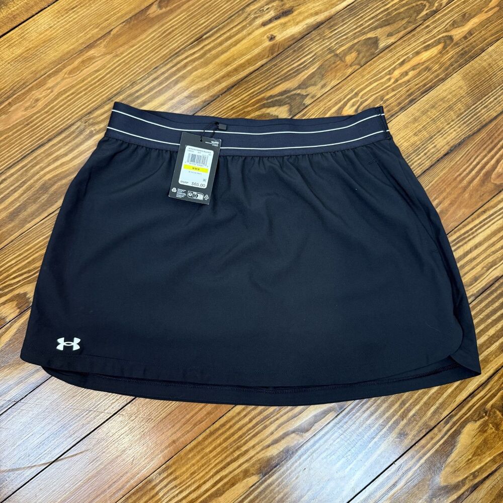 NWT Under Armour Active Skort | Black Athletic Golf Tennis Skirt, Medium M